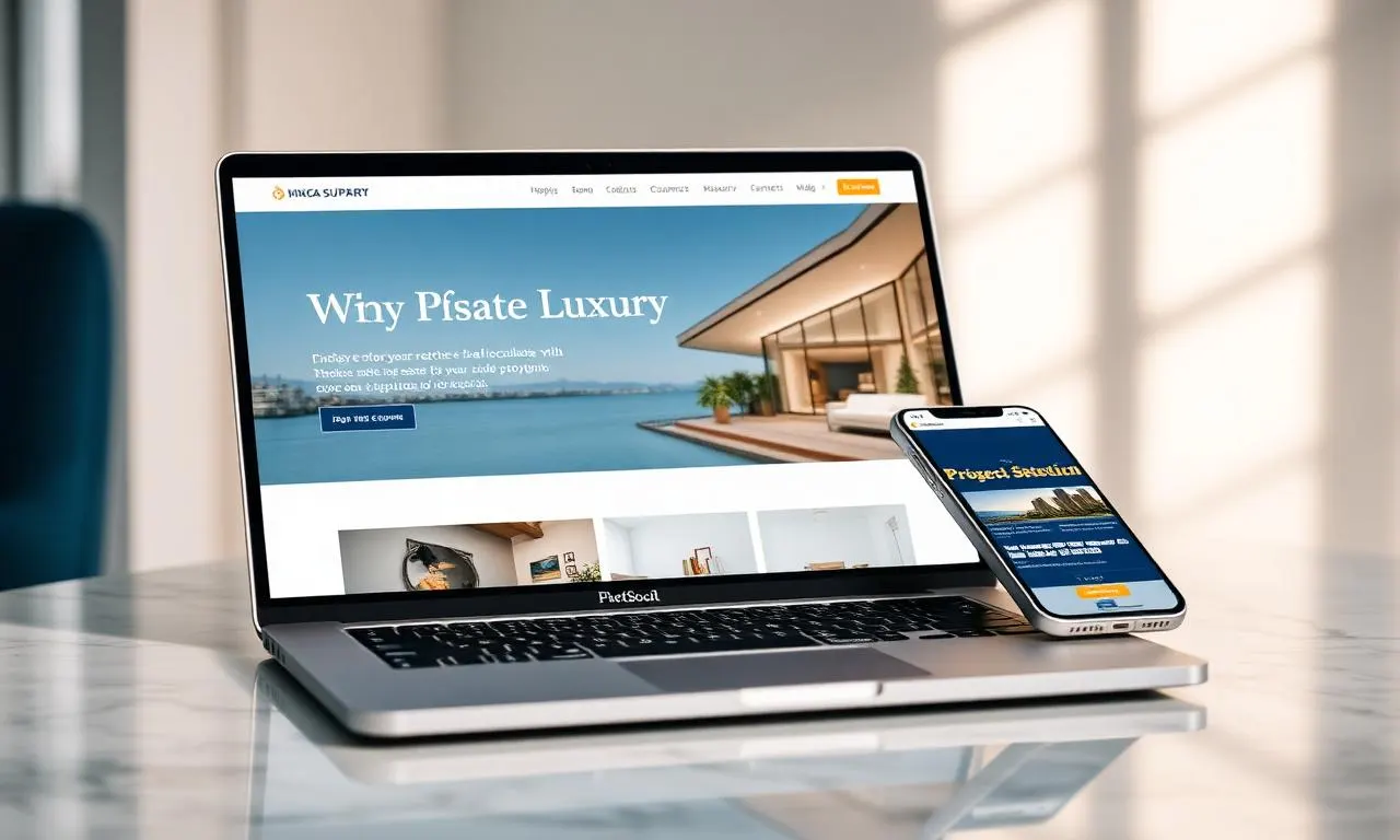 Luxury real estate property website showcasing high value homes for Melbourne property agents